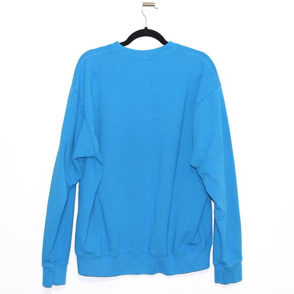 Sporty & Rich Plain Bright Blue Crewneck Sweatshirt Pullover Size Large - Picture 4 of 7